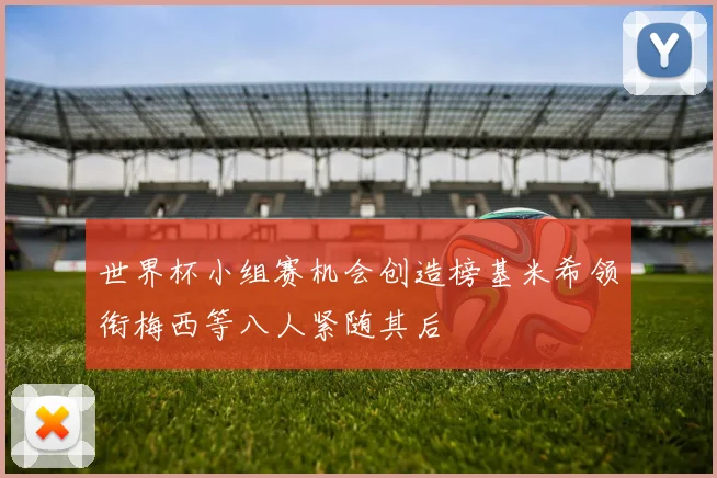 世界杯小组赛机会创造榜基米希领衔梅西等八人紧随其后